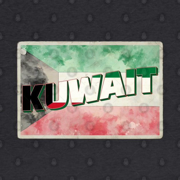 Kuwait Vintage style retro souvenir by DesignerPropo